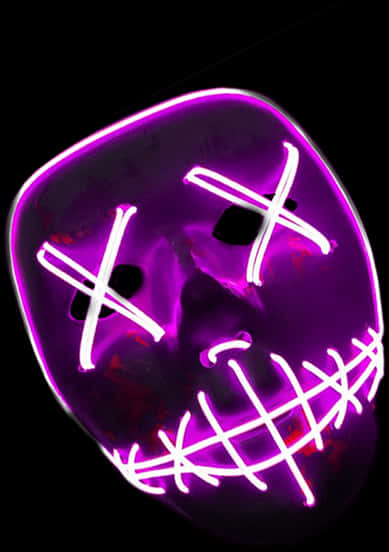 Neon Purple Hockey Mask