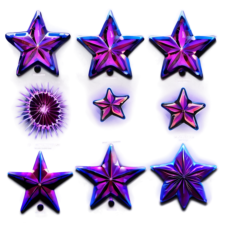 Neon Purple Star Image Png Bfr44