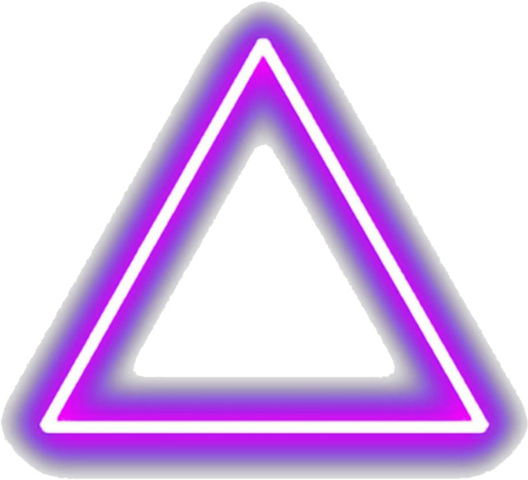 Neon Purple Triangle Outline