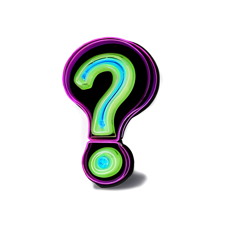 Neon Question Mark Transparent Png 76