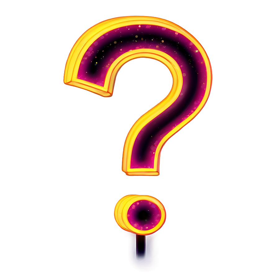 Neon Question Mark Transparent Png Cfd39