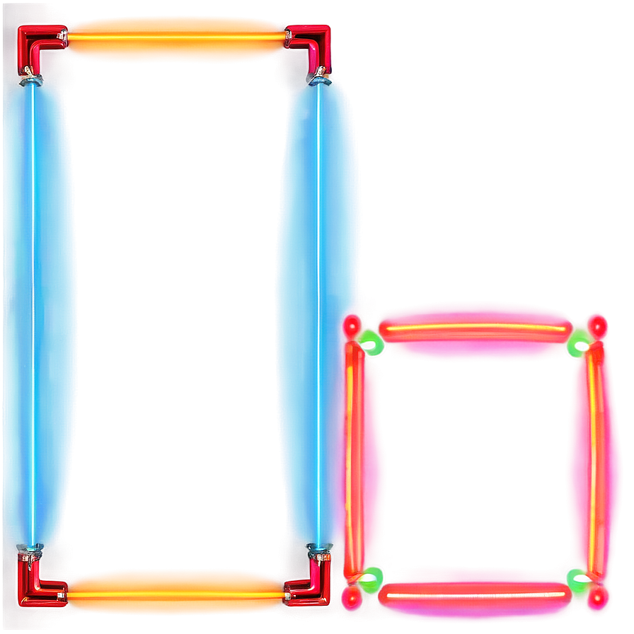 Neon Rectangle Decoration Png Aoi32