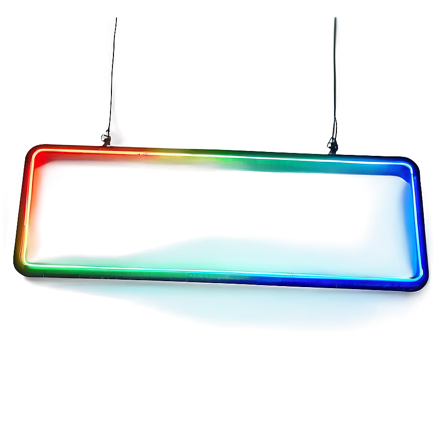 Neon Rectangle Decoration Png Qor