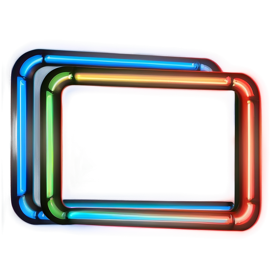 Neon Rectangle Style Png 22