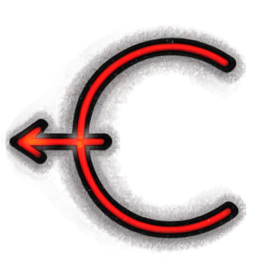 Neon Red Arrow Png Rcr99