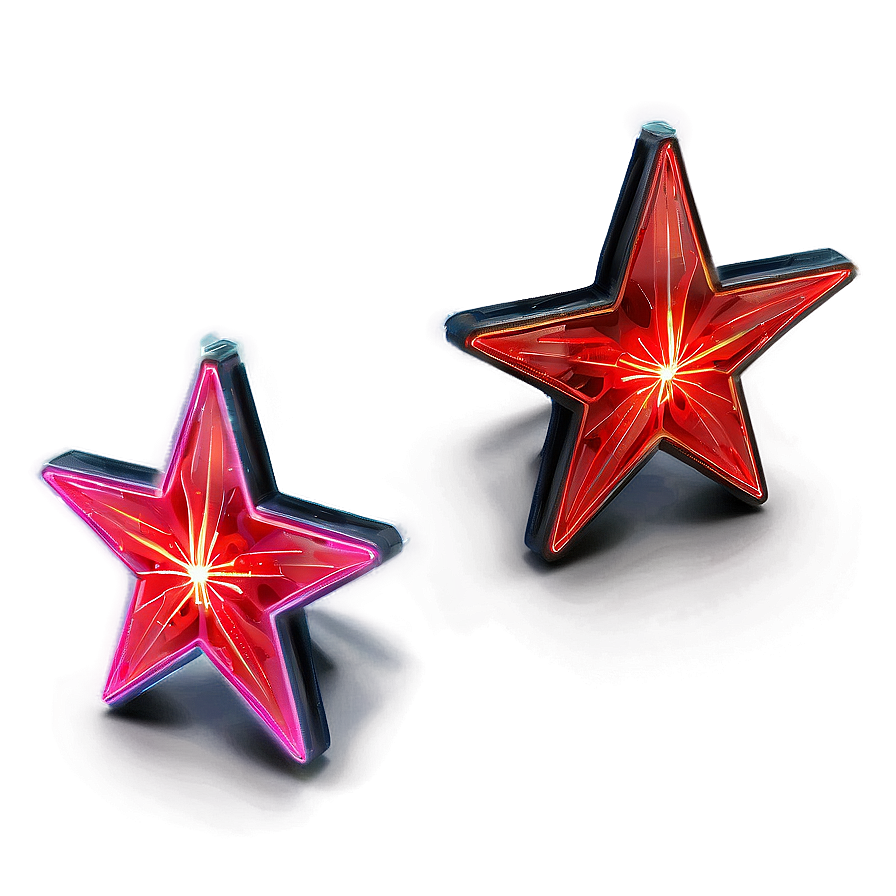 Neon Red Star Png Vcv34