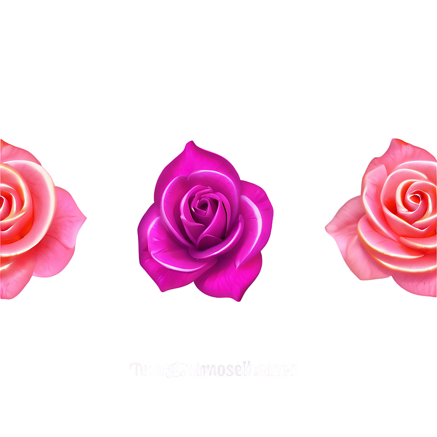 Neon Rose Petals Png 05252024