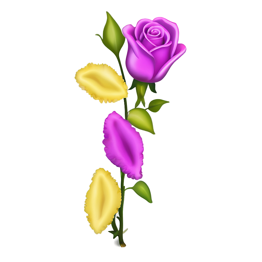 Neon Rose Petals Png 05252024