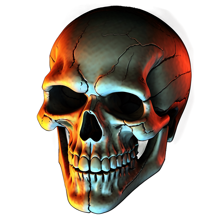 Neon Skull Face Symbol Png 55