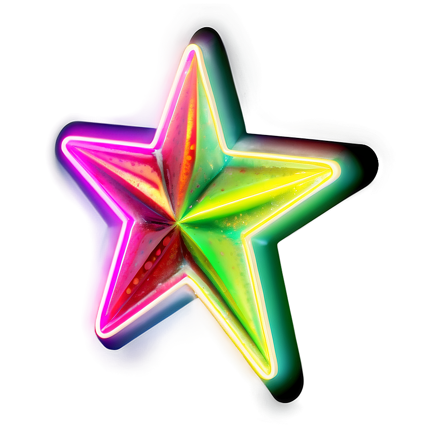 Neon Star Icon Png 05252024