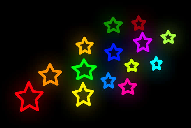 Neon Star Pattern Background