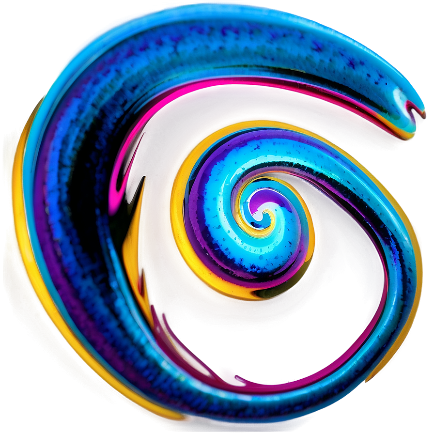 Neon Swirl Png 05242024