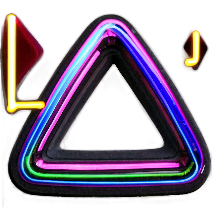 Neon Triangle Light Png 32