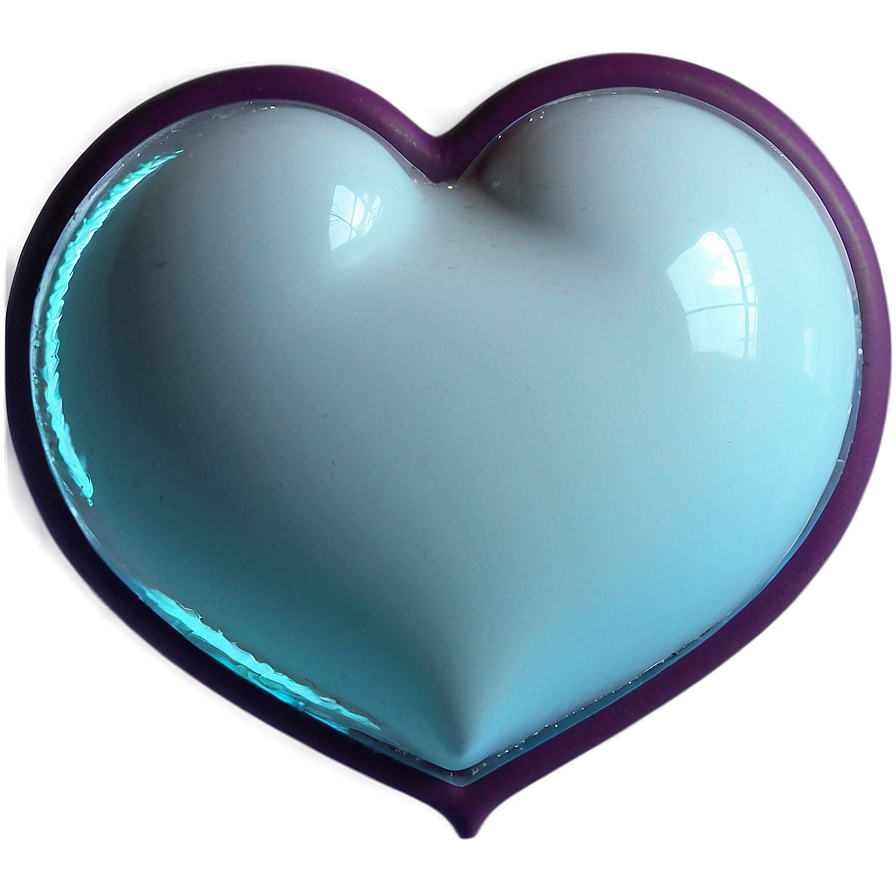 Neon White Heart Png Qul