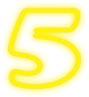 Neon Yellow Letter S PNG with transparent background
