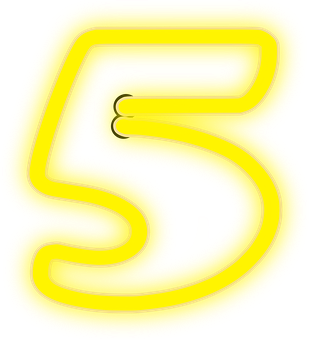 Neon Yellow Letter S PNG with transparent background
