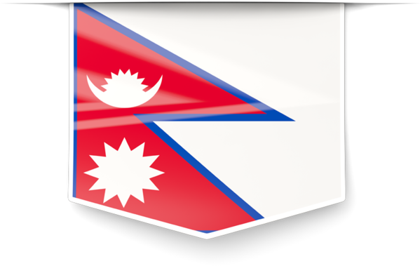 Nepal Flag Shield Graphic