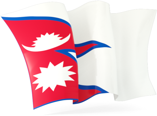 Nepal National Flag Waving