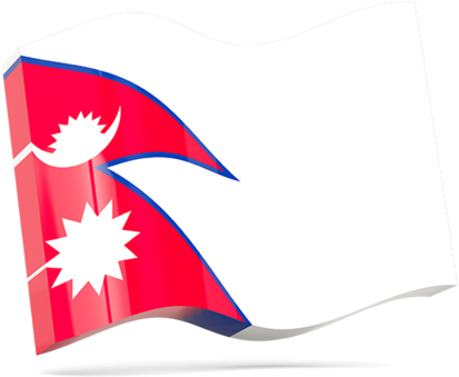 Nepal National Flag Waving