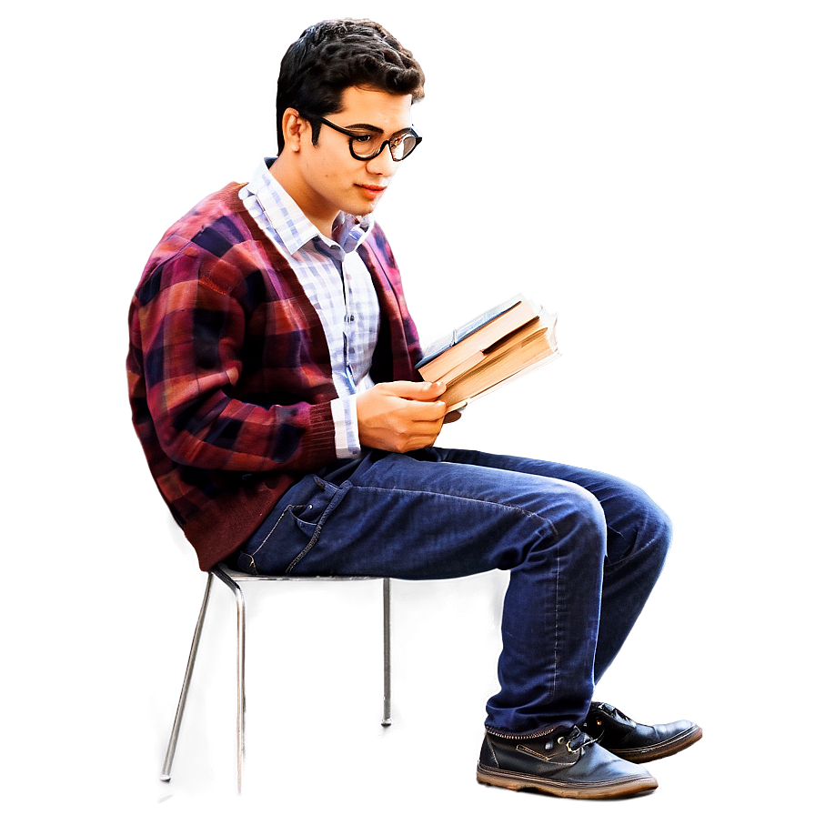 Nerd Bookworm PNG tbr78 PNG with transparent background