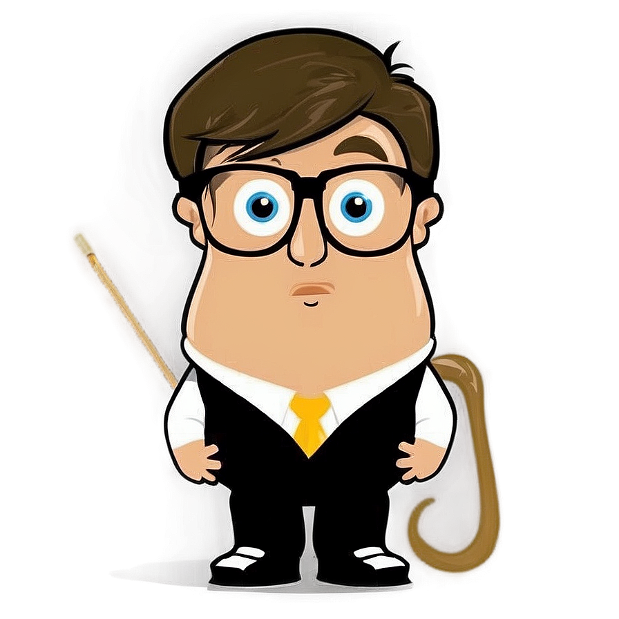 Nerd Character Cartoon PNG 10 PNG with transparent background