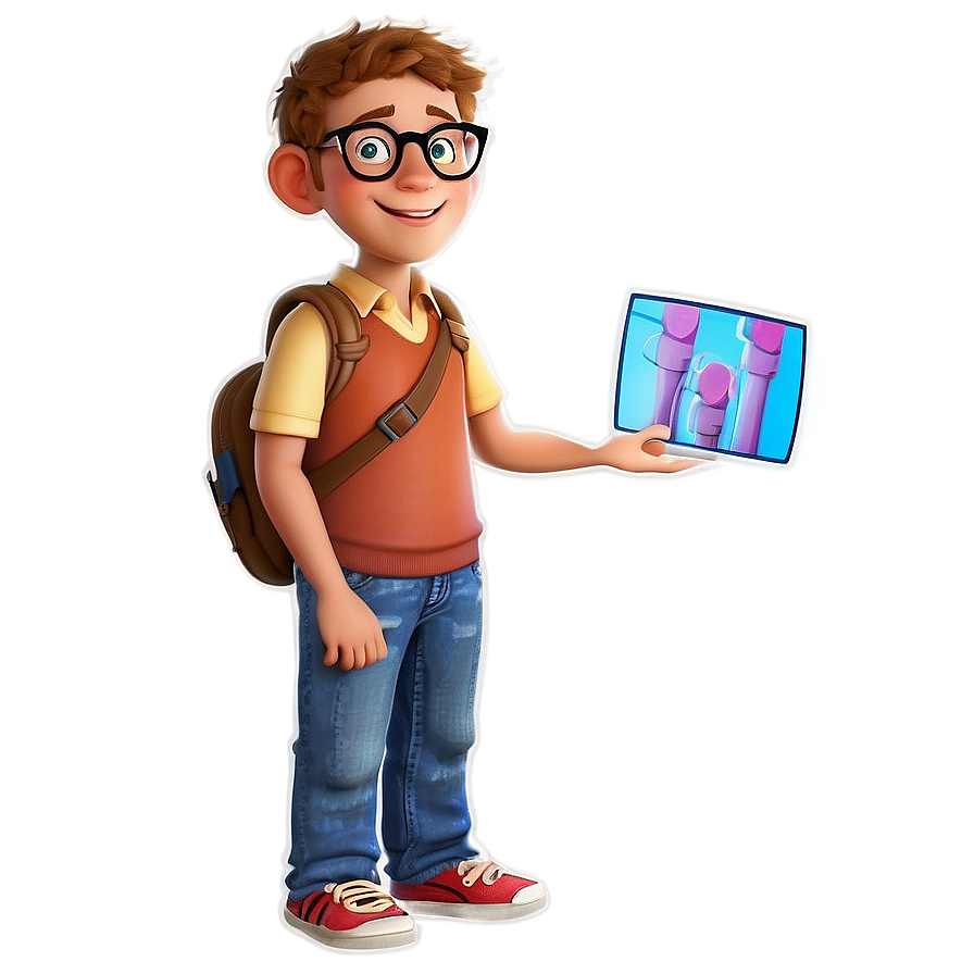 Nerd Character Cartoon PNG 69 PNG with transparent background