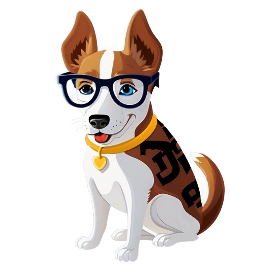 Nerd Dog Cartoon Png 05232024