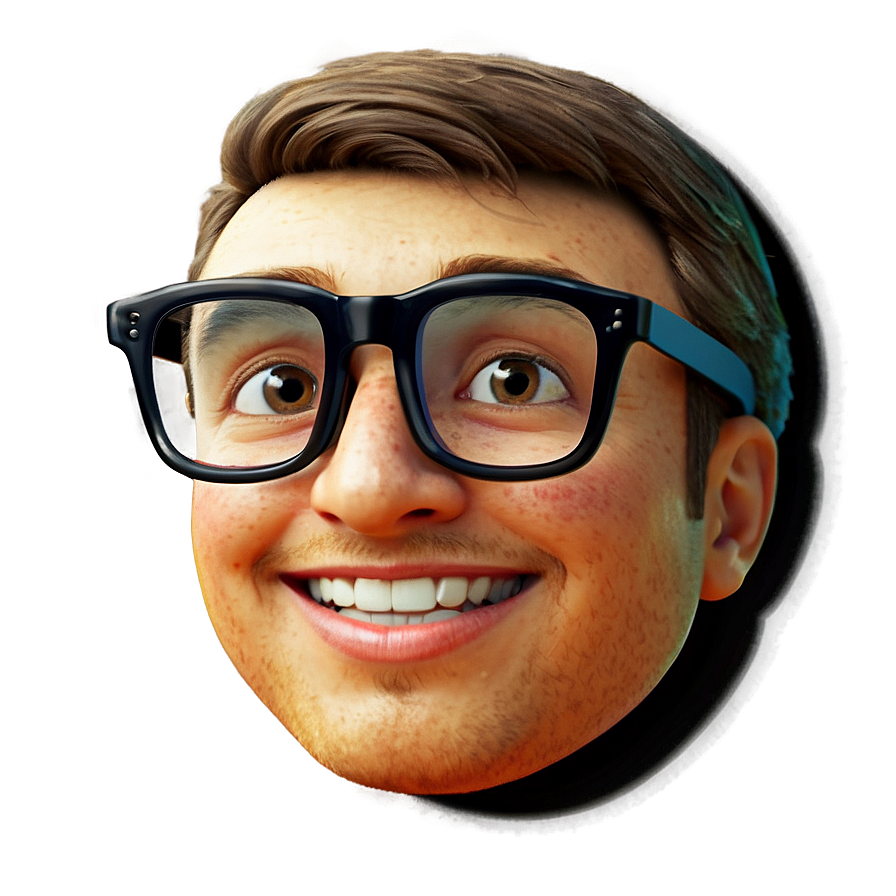 Nerd Emoji PNG tjy53 PNG with transparent background