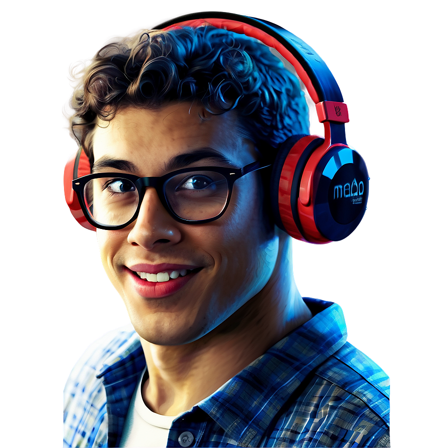 Nerd Music Headphones Png Svn45