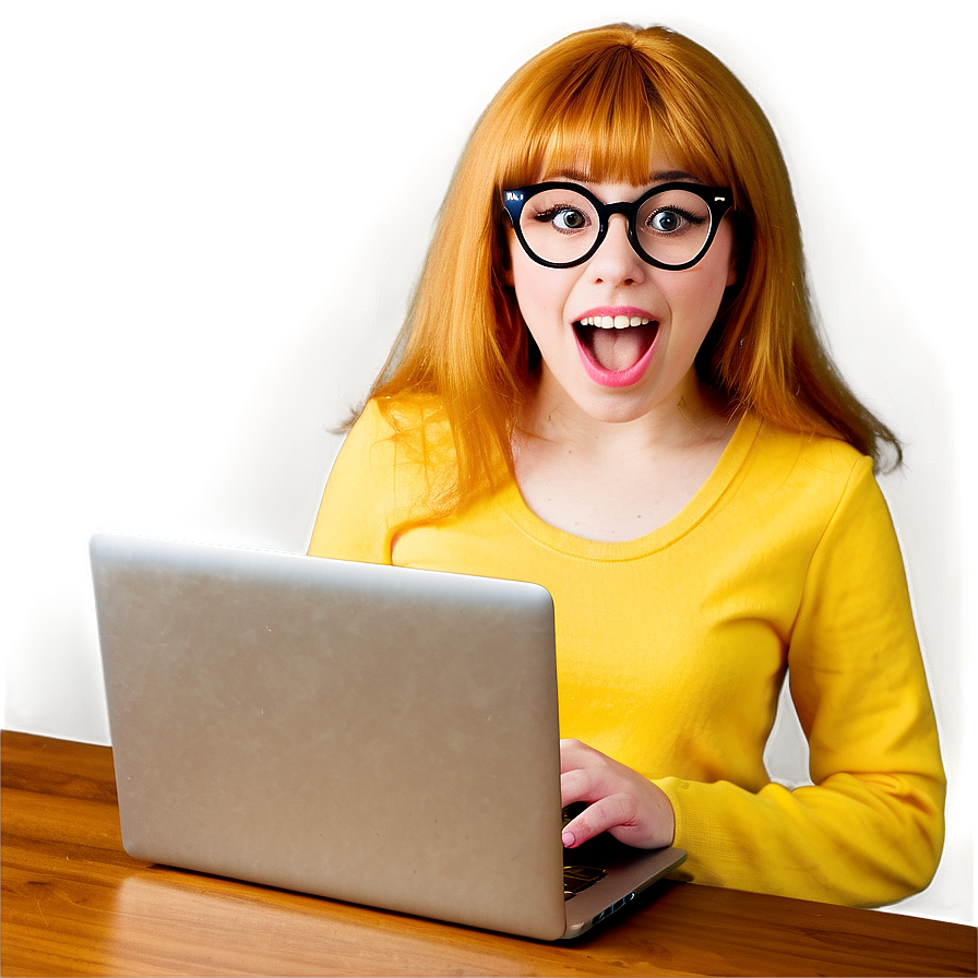 Nerd With Laptop PNG pef94 PNG with transparent background