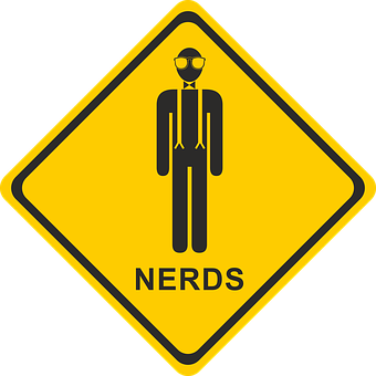 Nerds Caution Sign PNG with transparent background