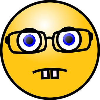Nerdy_ Emoji_ Expression PNG with transparent background