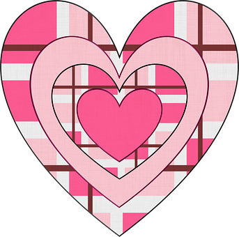 Nested Hearts Valentine Pattern PNG with transparent background