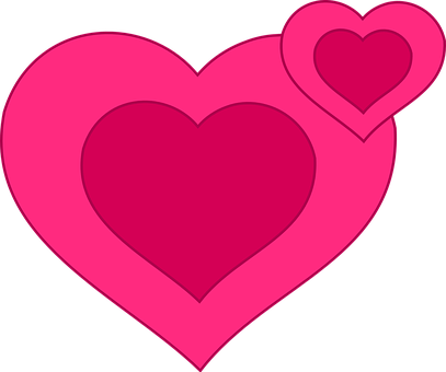 Nested Pink Hearts Graphic