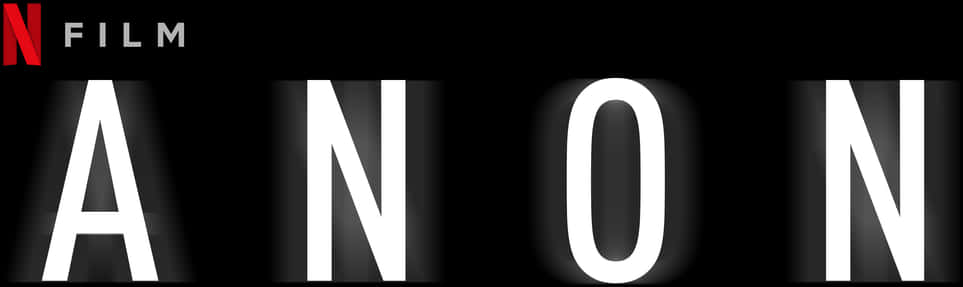 Netflix Anon Film Title PNG with transparent background