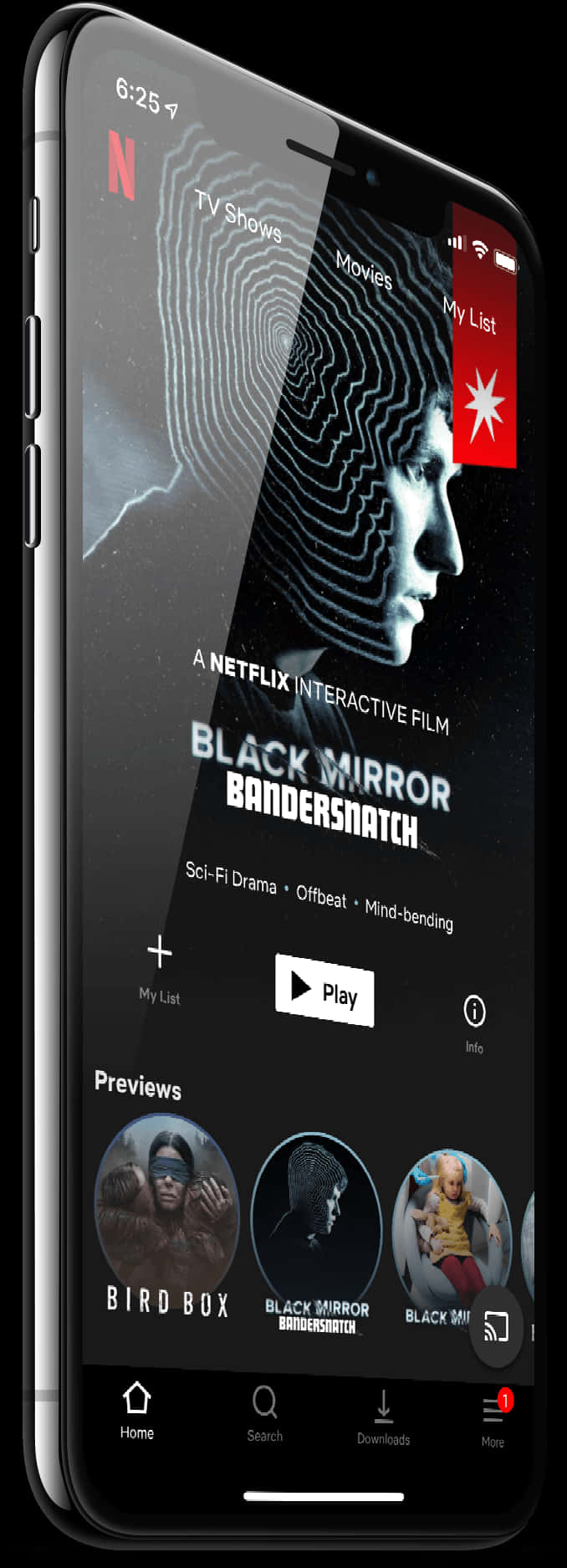 Netflix Black Mirror Bandersnatch Mobile Display PNG with transparent background
