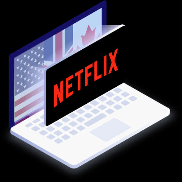 Netflix Global Streaming Concept PNG with transparent background