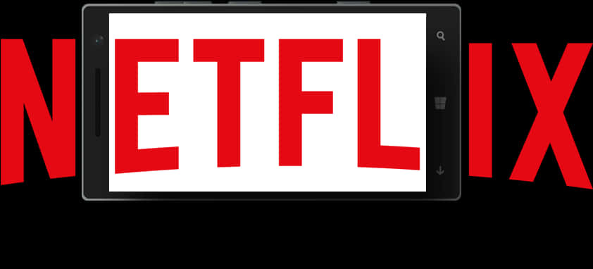 Netflix Logo Displayon Tablet PNG with transparent background