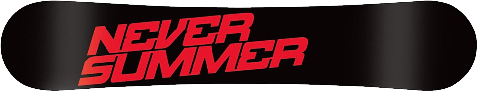 Never Summer Snowboard Graphic PNG with transparent background