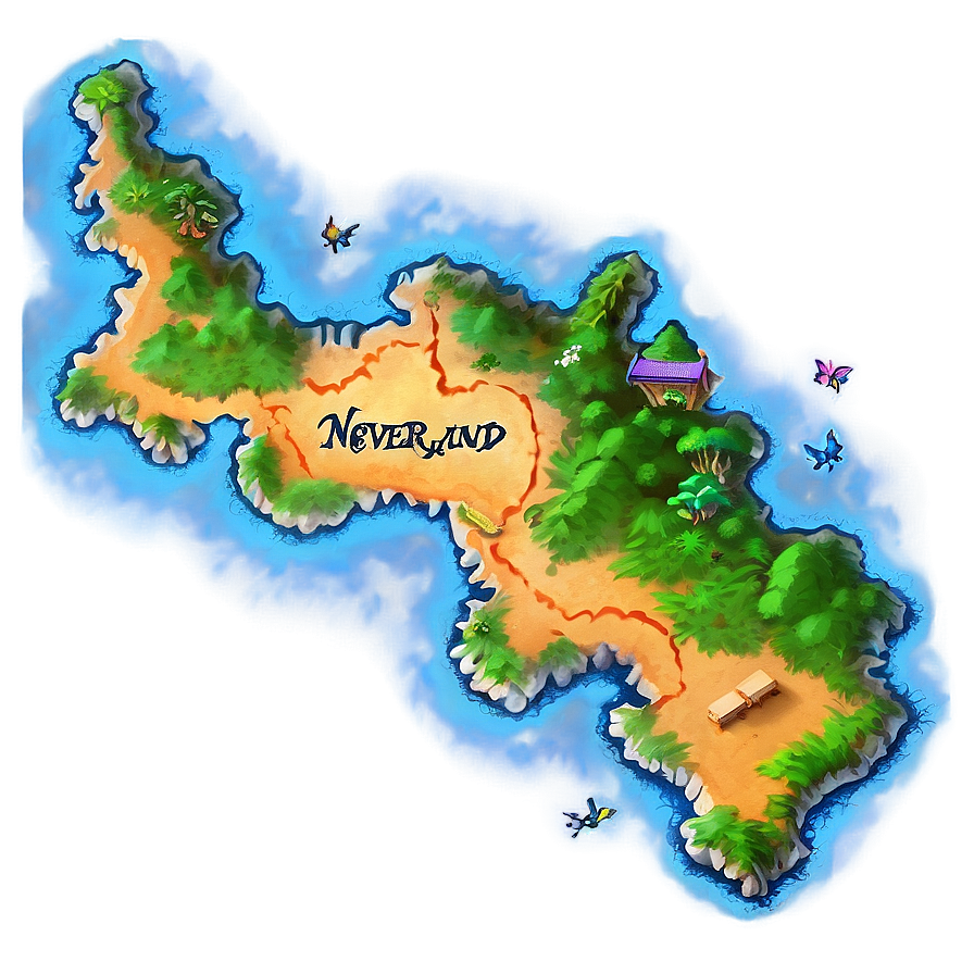 Neverland Map PNG 06112024 PNG with transparent background