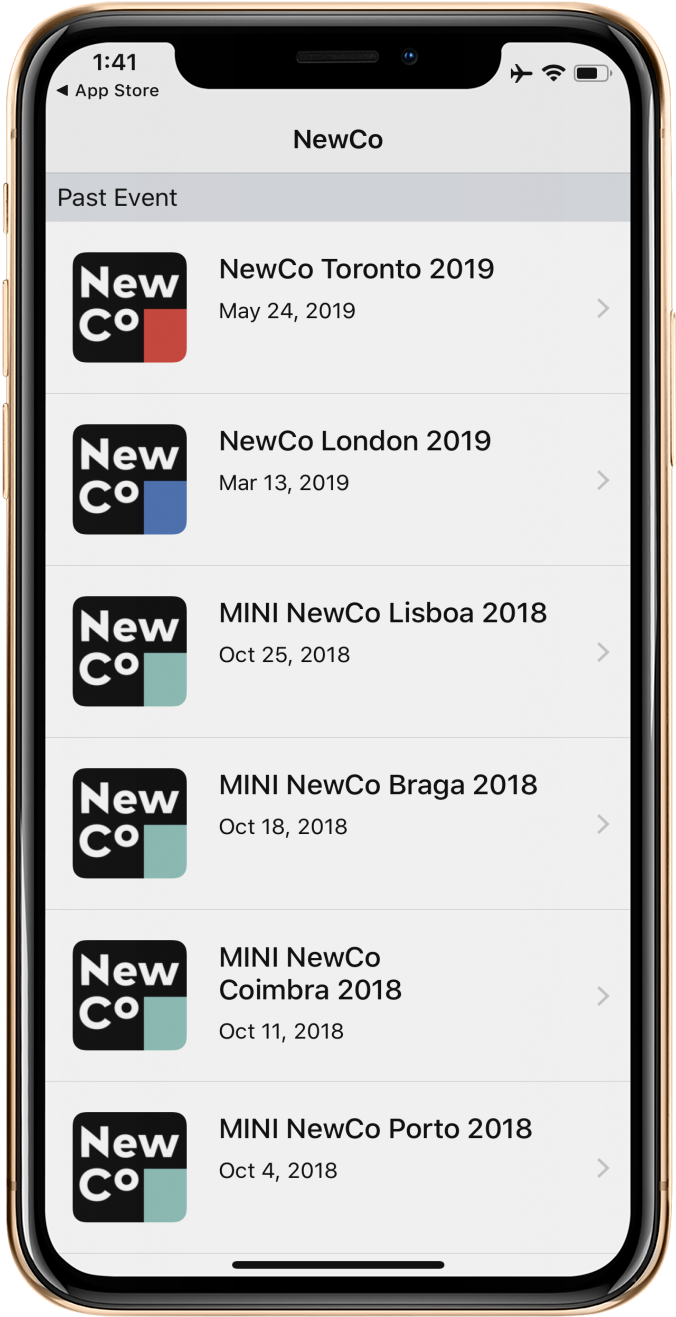 New Co Event Listi Phone App PNG with transparent background