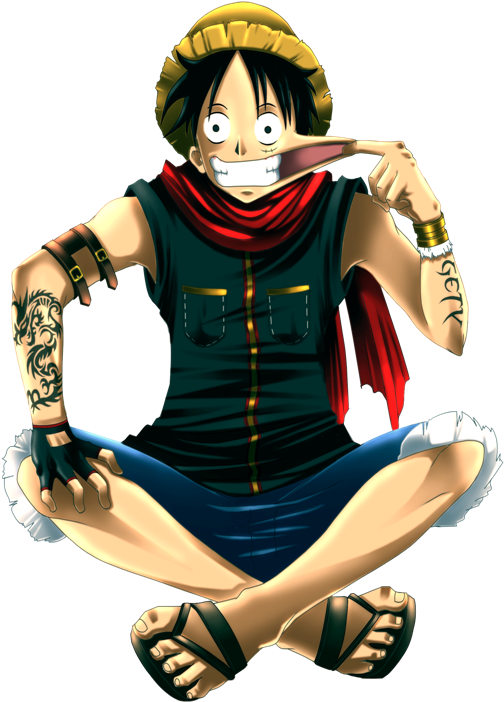 New Monkey D - Monkey D Luffy's Tattoo PNG with transparent background