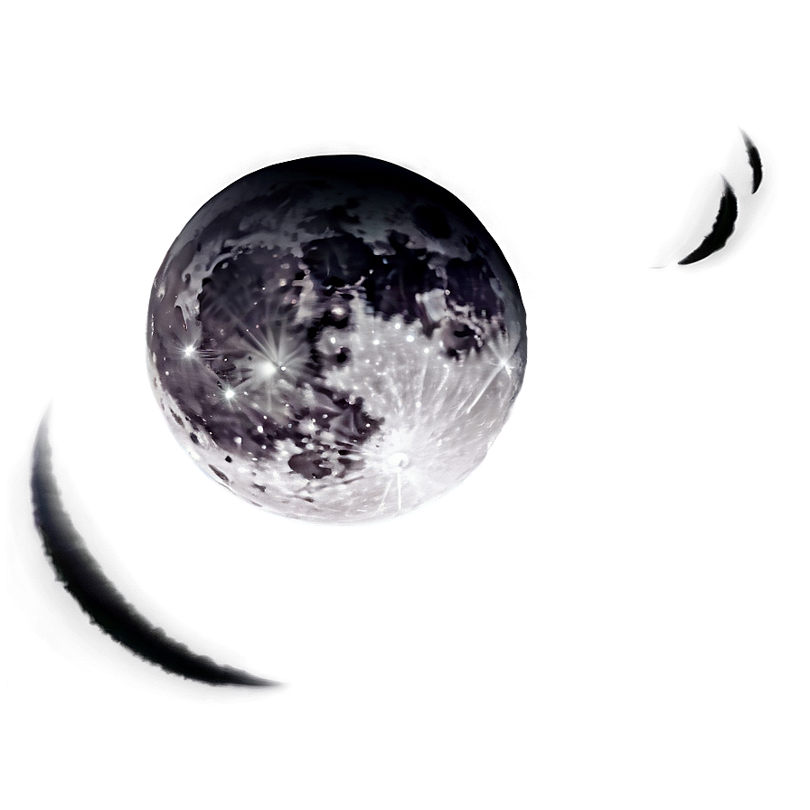 New Moon In Dark Sky Png 12