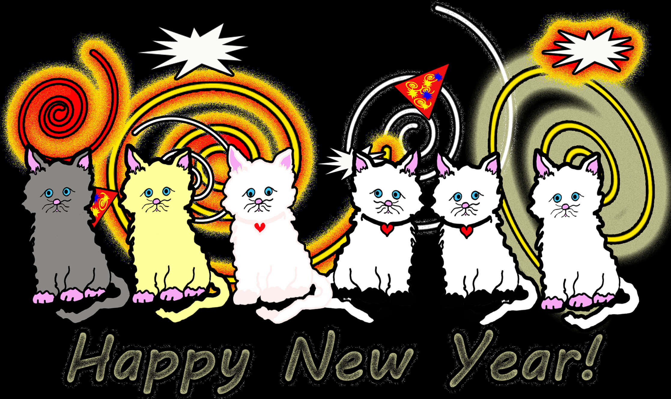 Happy New Year - Kucing Happy New Year 2020, HD Png Download PNG with transparent background