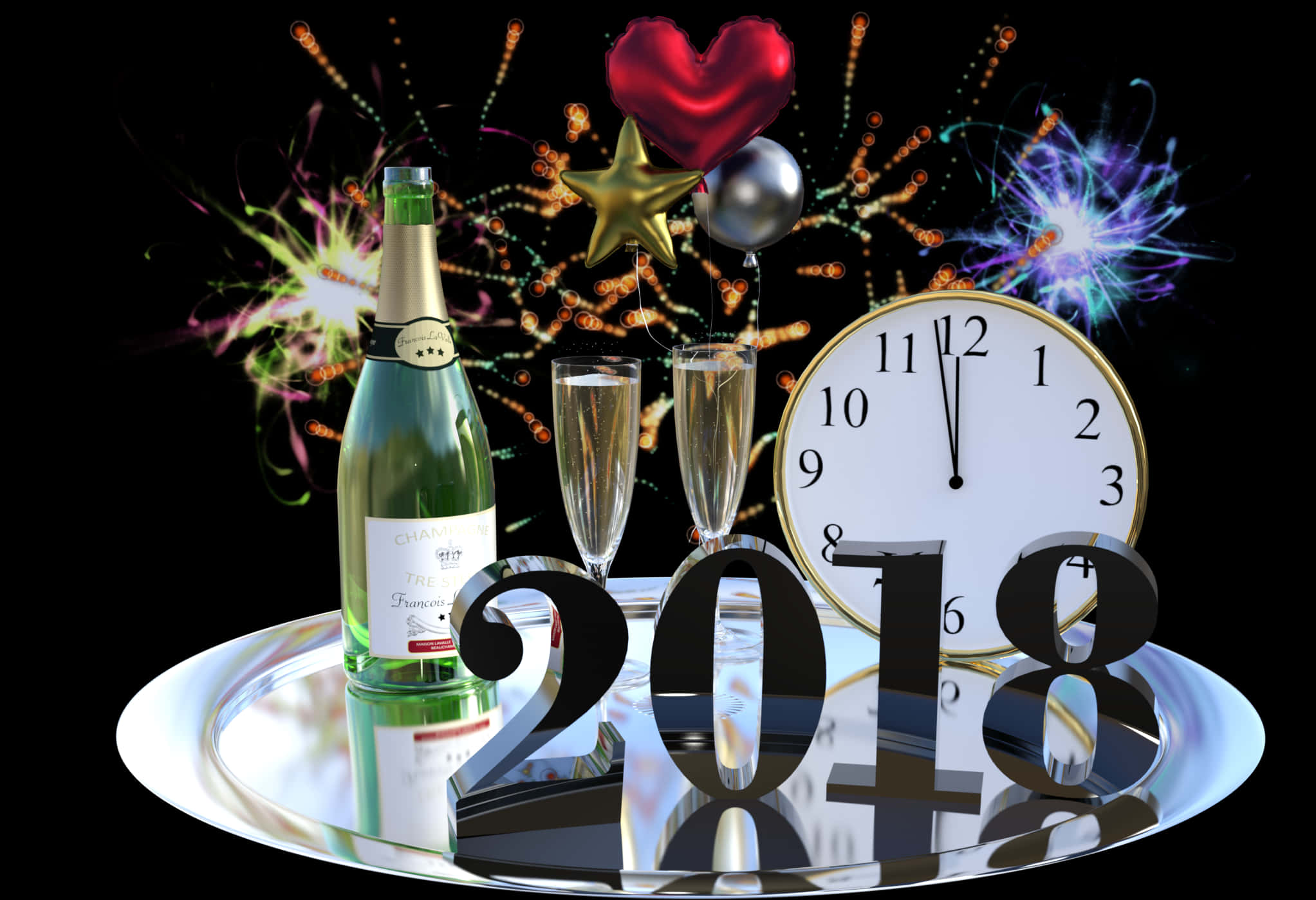 Transparent Happy New Year 2017 Png - New Year 2018 Background Png, Png Download PNG with transparent background