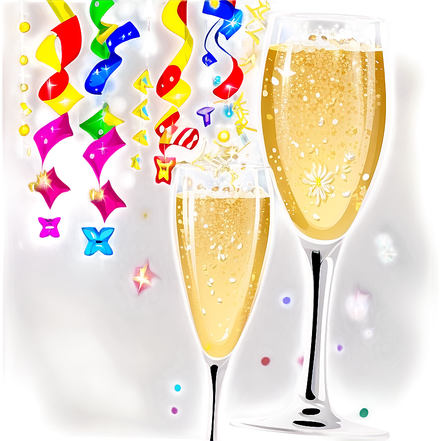 New Year Champagne Toast PNG   05212024 PNG with transparent background