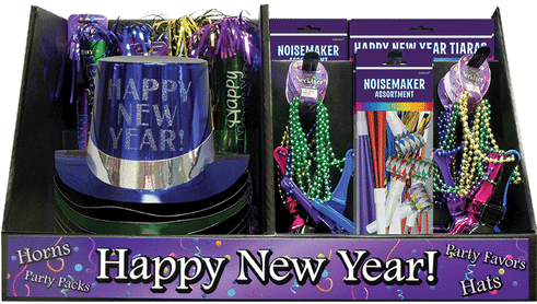 New Year Party Supplies Display