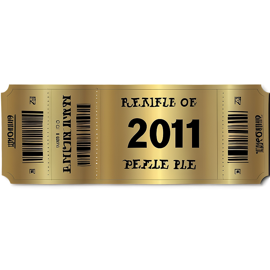 New Year Raffle Ticket Png 17