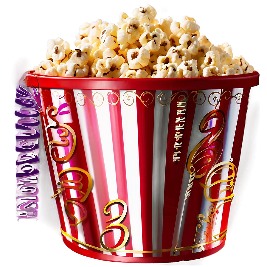 New Year's Celebration Popcorn Bucket Png 06132024