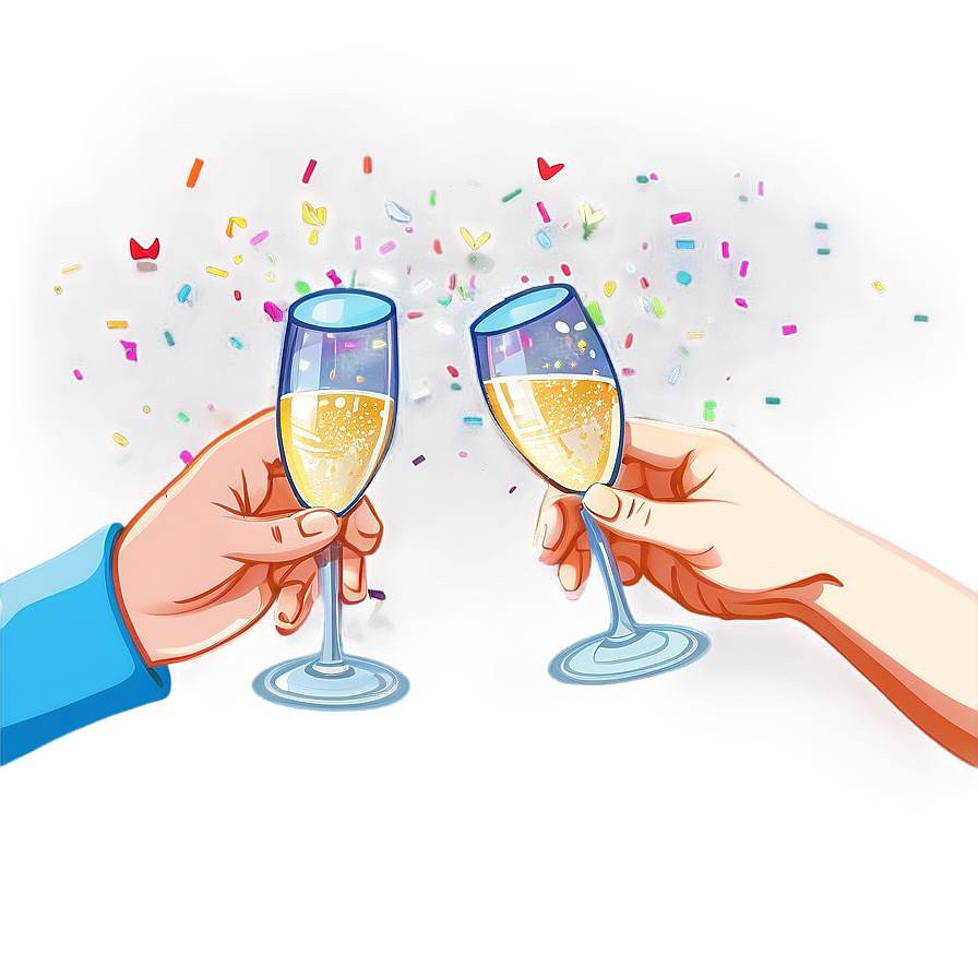 New Year's Eve Celebration Toast Png Cbb